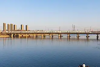 Grand Canal Bridge on southeast of the subdistrict, 2021
