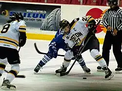 Captain Knight with the Boston Blades, 2014