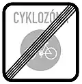 V-40b End of cyclists zone