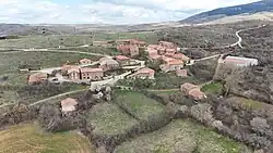 Aerial view of the hamlet of Cabañas de Juarros