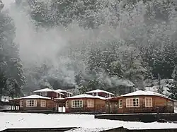 The maritime influence of some southern Andean valleys makes them prone to snow falls in winter such as in Curarrehue in the picture.
