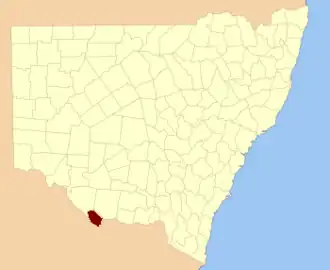 Location in New South Wales