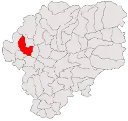 Location of Căianu Mic in Bistrița-Năsăud County