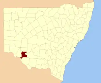 Location in New South Wales