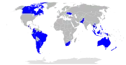 Cairns Group countries in blue