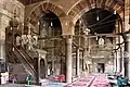 The prayer hall, with minbar, at left