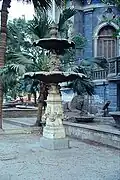 A fountain in the palace's garden
