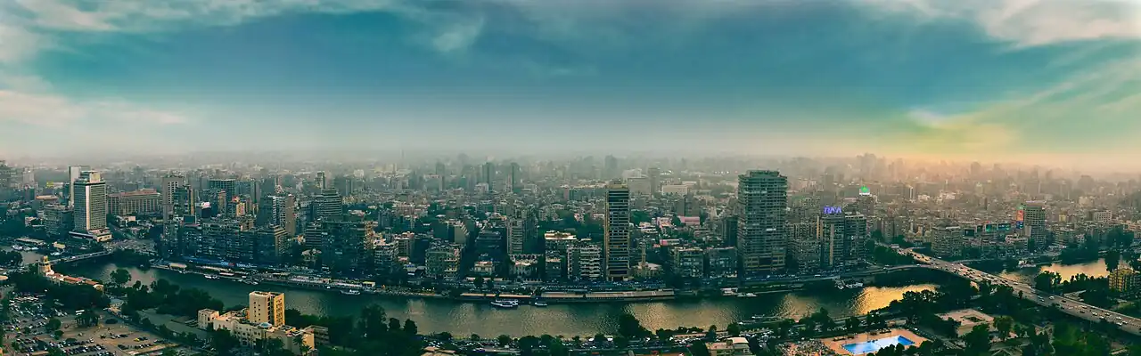 Cityscape of the banks of the Nile