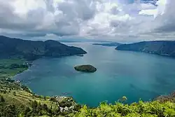 Image 10View of a bay in Lake Toba, on the island of Sumatra, Indonesia, which is the largest volcanic lake in the world (from Volcanogenic lake)