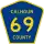 County Road 69 marker