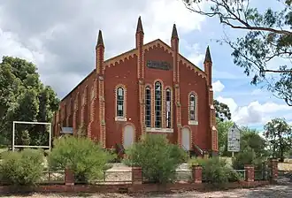 The Uniting Church, formerly St Jude's Anglican Church, was built circa 1868.[3][4]