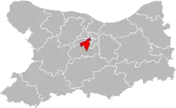 Situation of the canton of Caen-5 in the department of Calvados