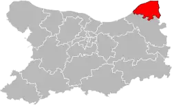 Situation of the canton of Honfleur-Deauville in the department of Calvados