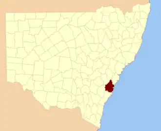 Location in New South Wales