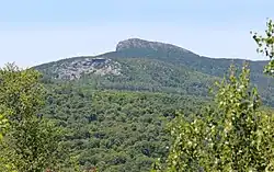 Westward view of the summit