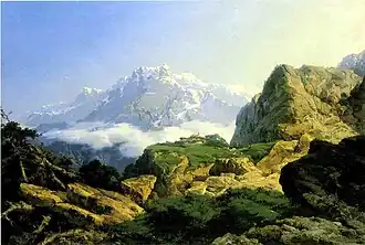 Mont Blanc, by Giuseppe Camino (c. 1870)