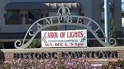 Campbell's welcome sign