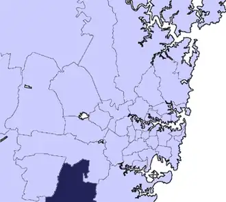 Location in Metropolitan Sydney