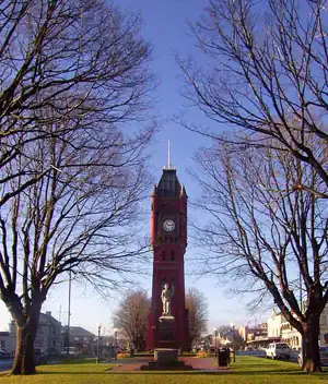 Manifold Street Camperdown looking east toward the clock tower and war memorial