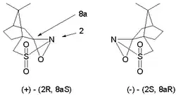 two optical isomers of camphorsulfonyl oxaziridine