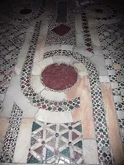 Detail of Cosmatesque floor, from Santa Maria in Aracoeli, Rome.