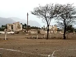 A derelict concentration camp