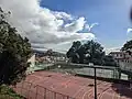 Secondary school's football and basketball pitches