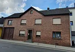 An exterior of a brick building