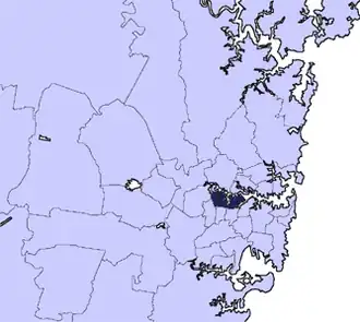 Location in Metropolitan Sydney