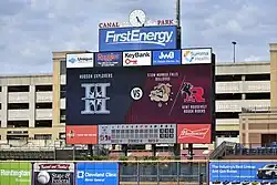 Photo of Canal Park scoreboard 2013 to 2024