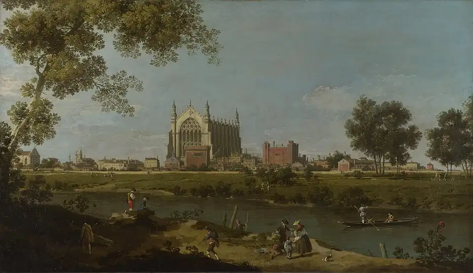 Eton College by Canaletto, 1754