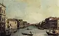 Il Canal Grande by Canaletto (1728). The palazzo is on the right side.