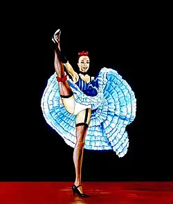 Dancer performing a pied en l'air