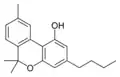 Chemical structure of cannabinol-C4