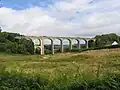 Cannington viaduct, near Uplyme, showing brick reinforcing arch after subsidence