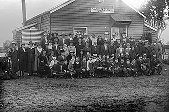 Residents outside Cannum State School c. 1920