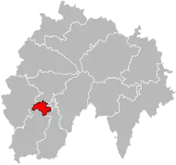 Situation of the canton of Aurillac-1 in the department of Cantal