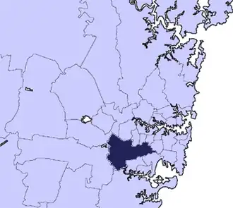 Location in Metropolitan Sydney