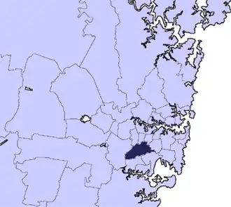 Location in Metropolitan Sydney