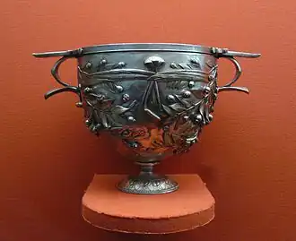 Silver kantharos (Gaul, present-day Alise-Sainte-Reine, latter 1st century BC)