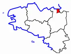Location of Pleine-Fougères