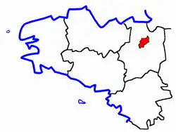 Location of Saint-Aubin-d'Aubigné