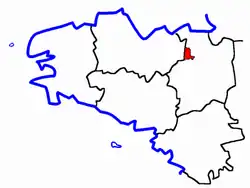 Location of Tinténiac