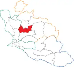 Location of Carpentras-Nord