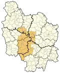 Map of the cantons of the Morvan