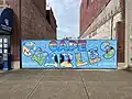 A mural on Mason Avenue in downtown.