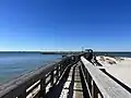 The public fishing pier in winter.