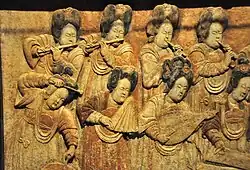 Group of female musician from the Five Dynasties and Ten Kingdoms period (907-960 AD)