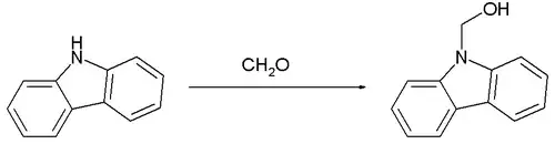 reaction of carbazole with formaldehyde to Carbazol-9-yl-methanol