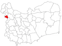 Location in Tulcea County
